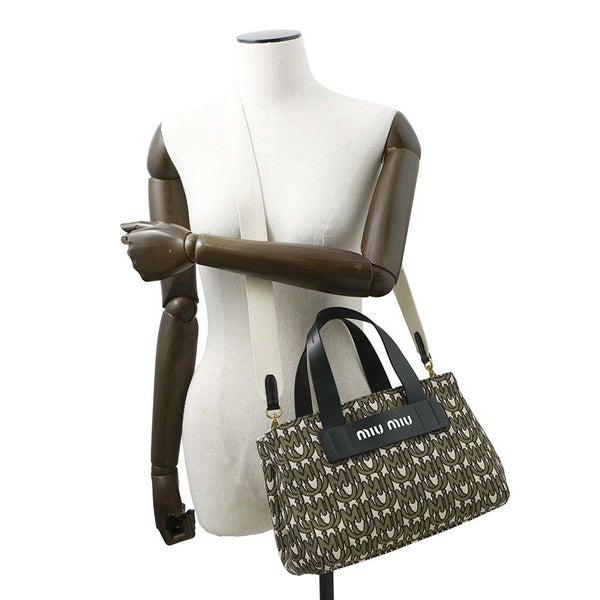 ミュウミュウ ハンドバッグ MIU EVERYWHERE キャンバス 5BA085 Miu Miu 2way 日本限定