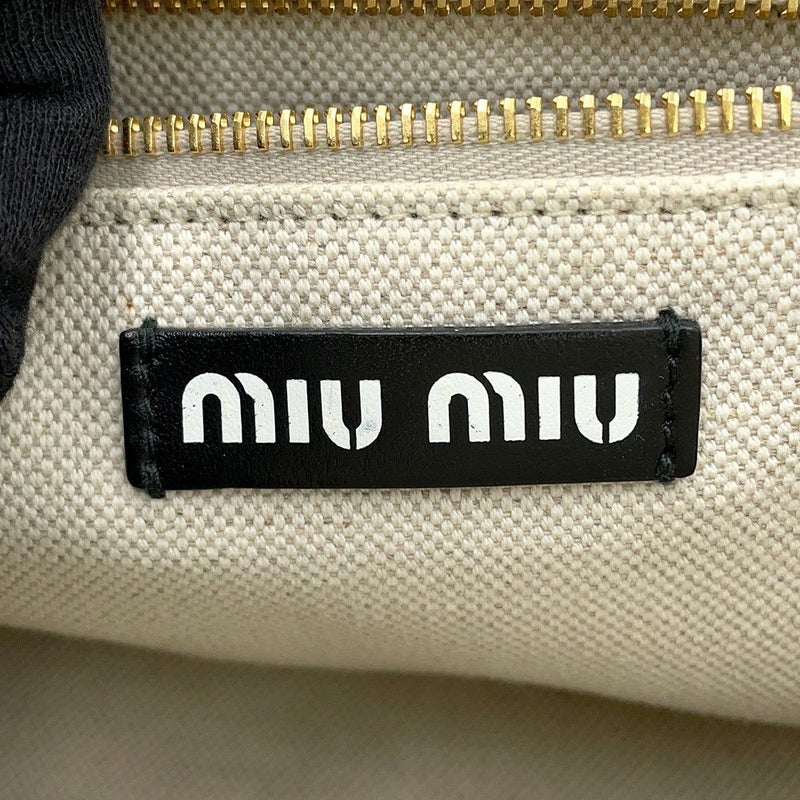 ミュウミュウ ハンドバッグ MIU EVERYWHERE キャンバス 5BA085 Miu Miu 2way 日本限定