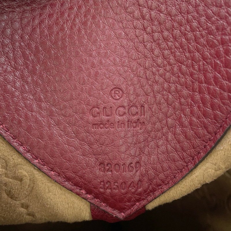 グッチ ショルダーバッグ GUCCI B ミディアム レザー 820169 GUCCI 2way ボルドー