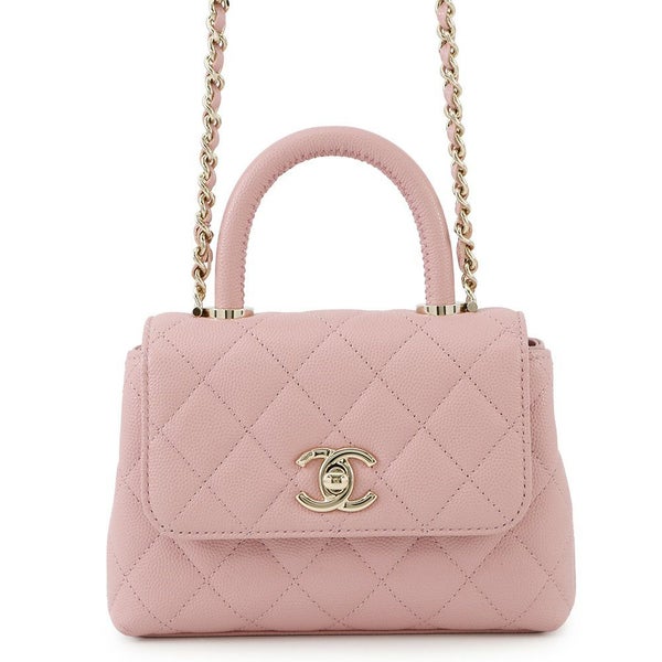 シャネル ハンドバッグ マトラッセ ココハンドル ミニミニ キャビアスキン AP4244 2wayチェーンショルダー