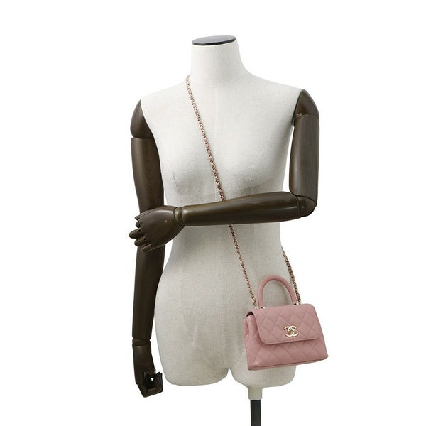 シャネル ハンドバッグ マトラッセ ココハンドル ミニミニ キャビアスキン AP4244 2wayチェーンショルダー