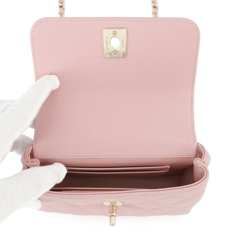 シャネル ハンドバッグ マトラッセ ココハンドル ミニミニ キャビアスキン AP4244 2wayチェーンショルダー