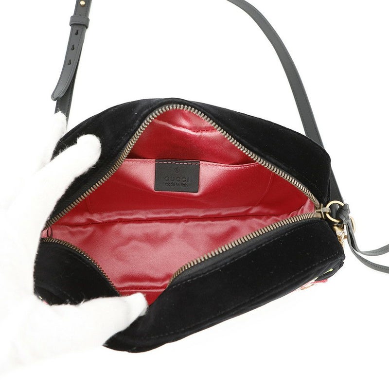 グッチ ショルダーバッグ GGマーモント バンビ ベロア 447632 GUCCI 黒