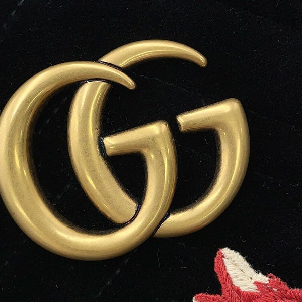 グッチ ショルダーバッグ GGマーモント バンビ ベロア 447632 GUCCI 黒