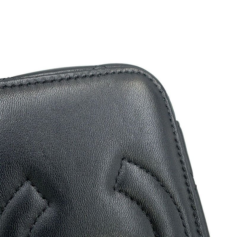 シャネル チェーンショルダーバッグ マトラッセ ココマーク バニティバッグ ラムスキン AP1472 CHANEL 黒
