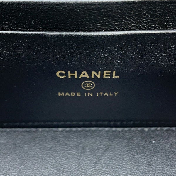 シャネル チェーンショルダーバッグ マトラッセ ココマーク バニティバッグ ラムスキン AP1472 CHANEL 黒