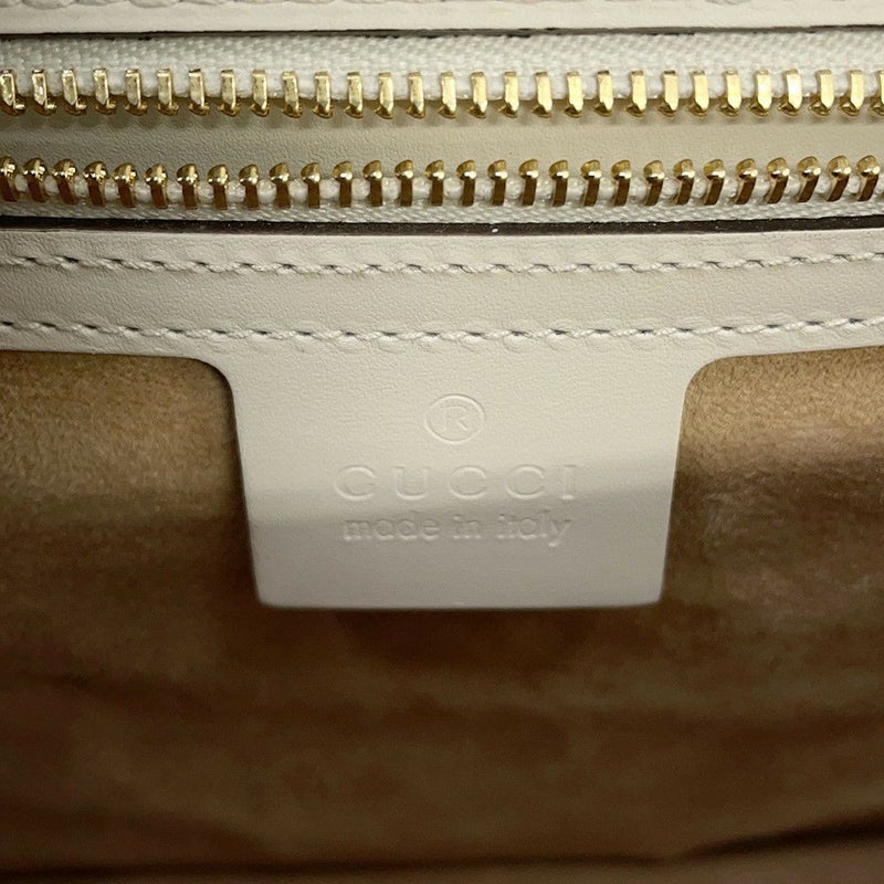 グッチ ショルダーバッグ シルヴィ レザー 421882 GUCCI 2way リボン 白