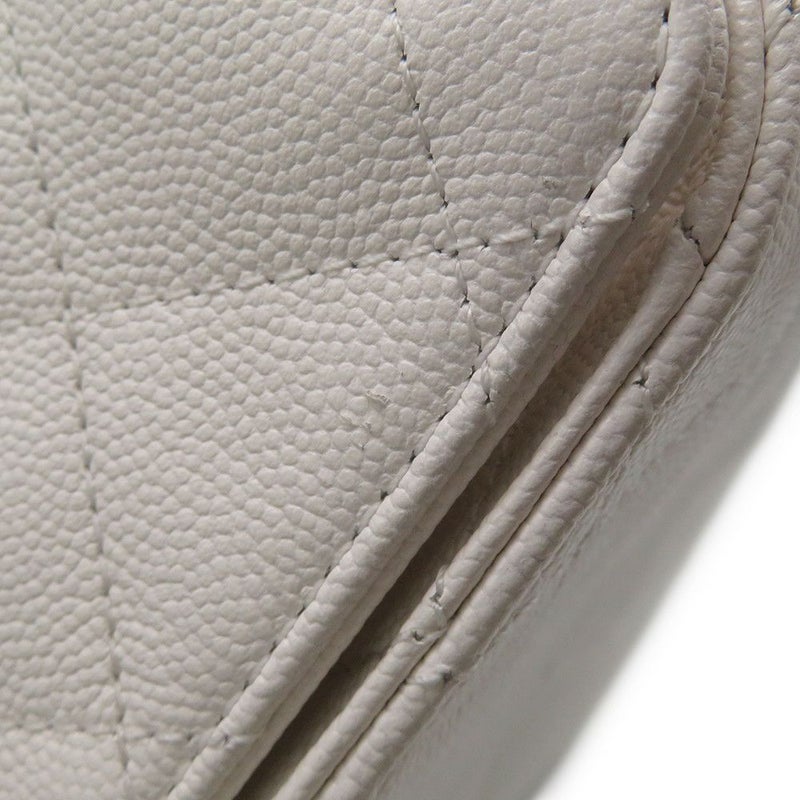 シャネル チェーンショルダーバッグ CHANEL25 スモール キャビアスキン AS5293 CHANEL バッグ 白