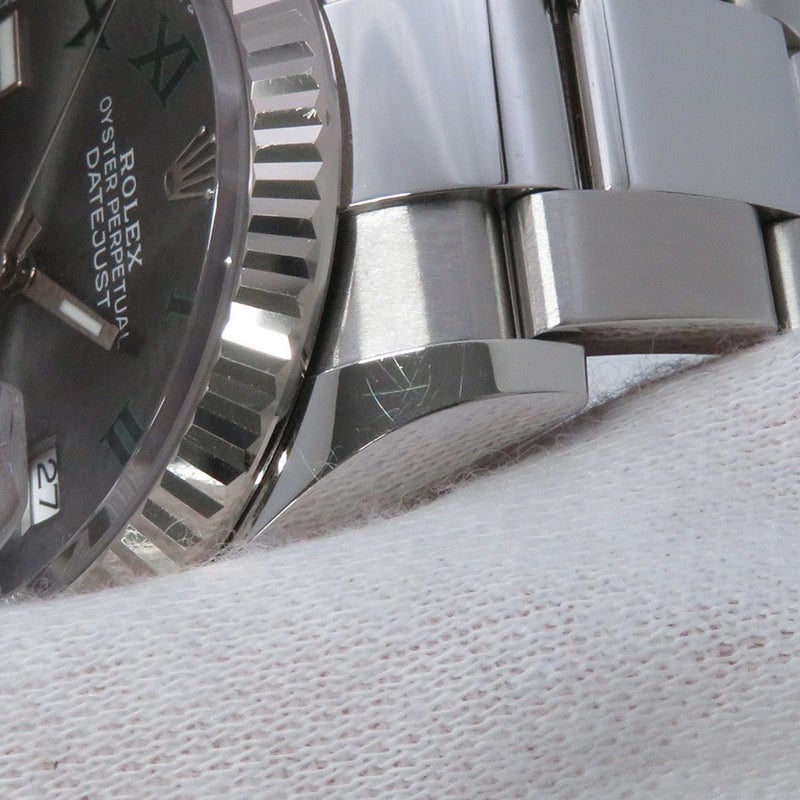ロレックス デイトジャスト36 SS/K18WG ランダムシリアル ルーレット 126234 ROLEX 腕時計 スレート文字盤
