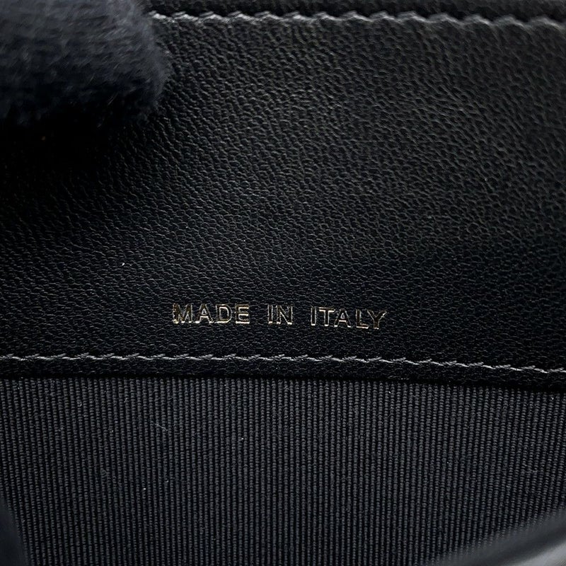 シャネル コインケース マトラッセ フラップ ウォレット ラムスキン CHANEL 財布 黒