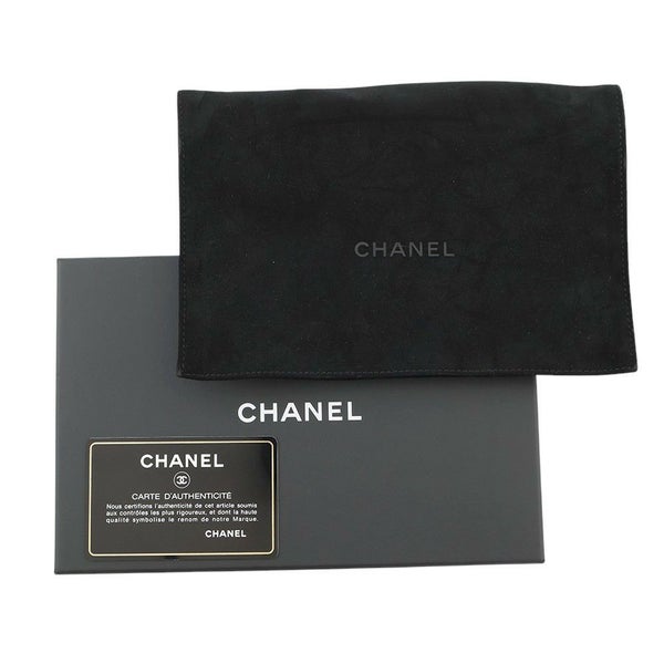 シャネル コインケース マトラッセ フラップ ウォレット ラムスキン CHANEL 財布 黒