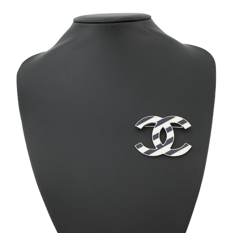 シャネル ブローチ ココマーク ボーダー 16S CHANEL アクセサリー