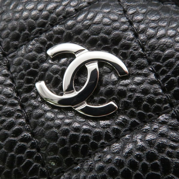 シャネル 長財布 クラシック ロング ジップ ウォレット ココマーク キャビアスキン キルティング AP0242 CHANEL マトラッセ 黒