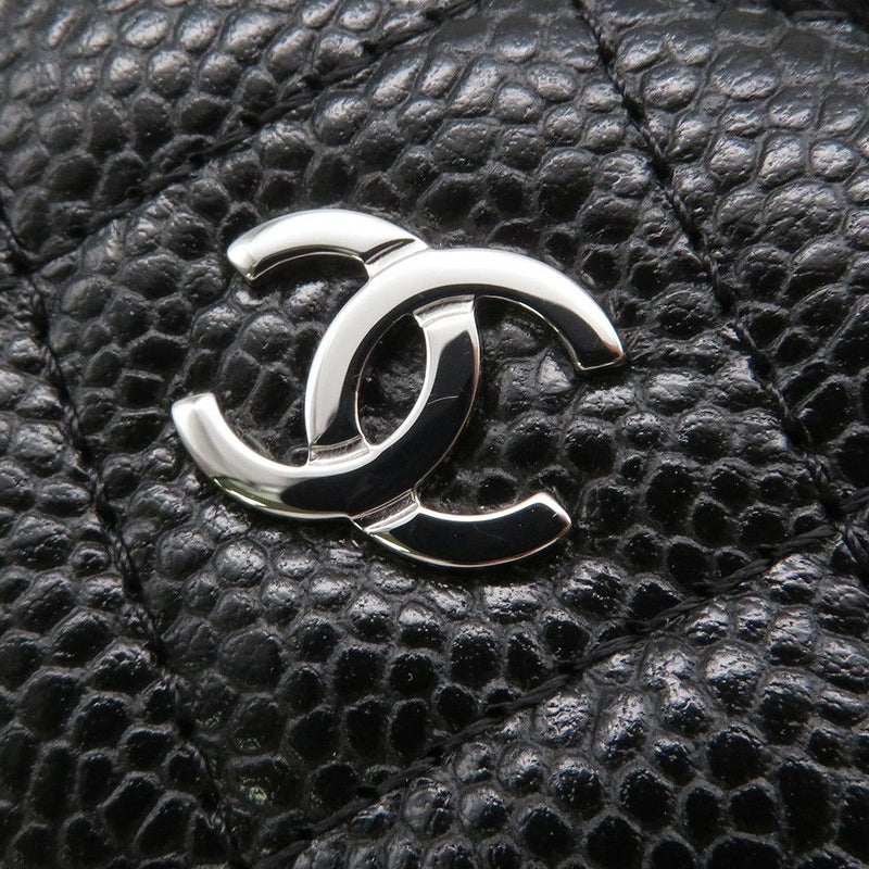 シャネル 長財布 クラシック ロング ジップ ウォレット ココマーク キャビアスキン キルティング AP0242 CHANEL マトラッセ 黒
