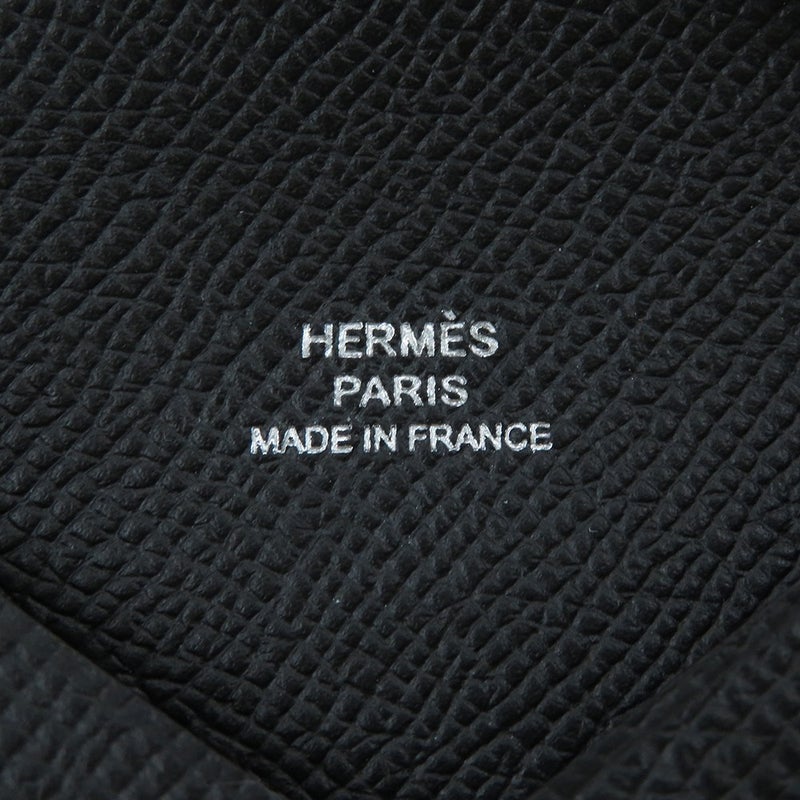エルメス カードケース カルヴィ ブラック エプソン B刻印 HERMES 名刺入れ 黒