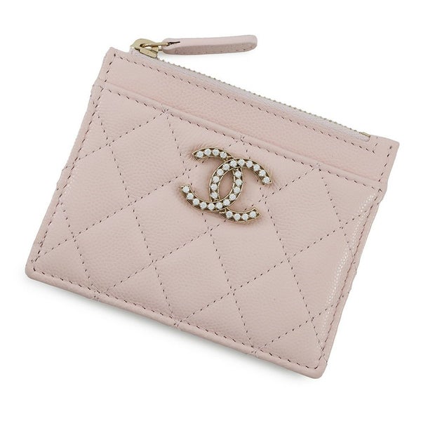 シャネル コインケース マトラッセ ココマーク フラグメントケース キャビアスキン ラインストーン AP4556 カードケース