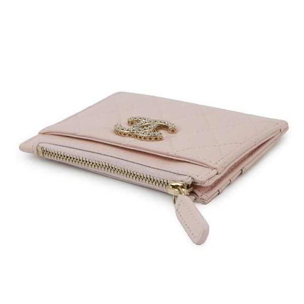 シャネル コインケース マトラッセ ココマーク フラグメントケース キャビアスキン ラインストーン AP4556 カードケース