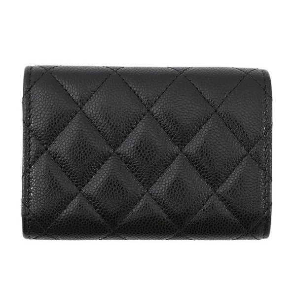 シャネル 三つ折り財布 マトラッセ ココマーク クラシック スモール フラップ ウォレット AP0230 CHANEL 財布 黒