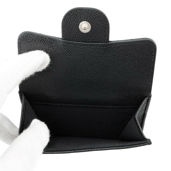 シャネル 三つ折り財布 マトラッセ ココマーク クラシック スモール フラップ ウォレット AP0230 CHANEL 財布 黒