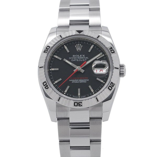 ロレックス デイトジャスト ターノグラフ SS/K18WGホワイトゴールド M番 116264 ROLEX 腕時計 黒文字盤