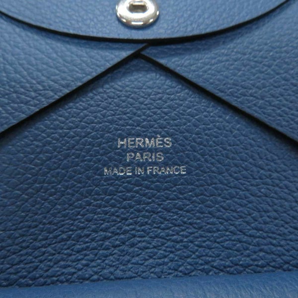 エルメス コインケース カルヴィ デュオ ブルーアガット/シルバー金具 エバーカラー K刻印