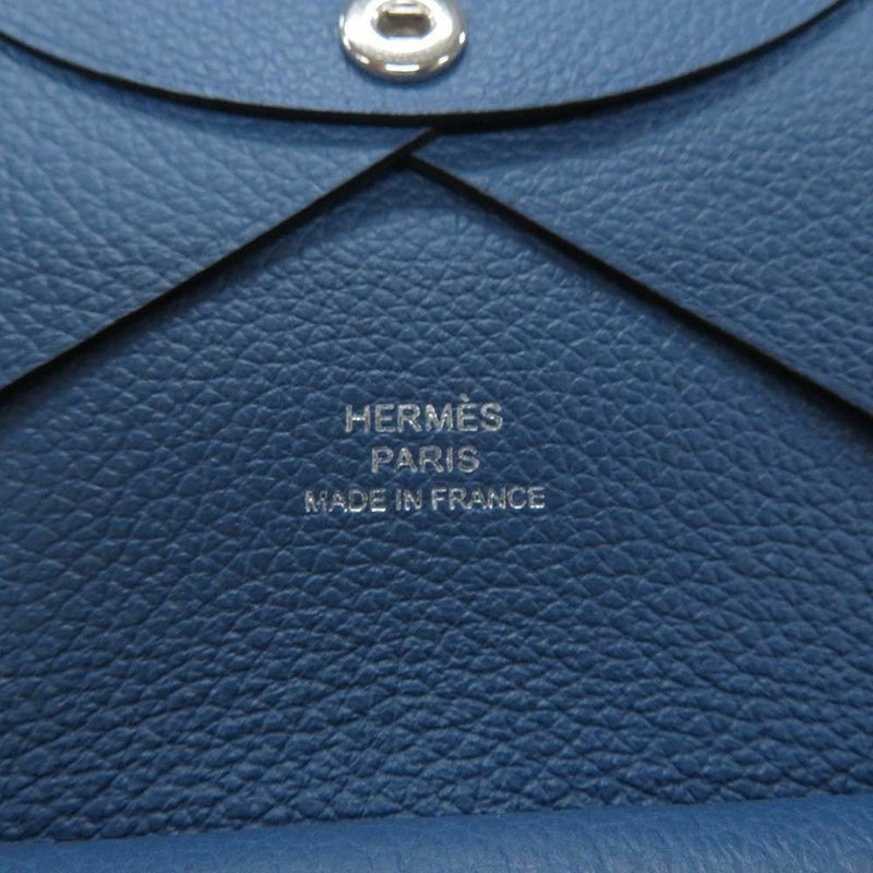 エルメス コインケース カルヴィ デュオ ブルーアガット/シルバー金具 エバーカラー K刻印