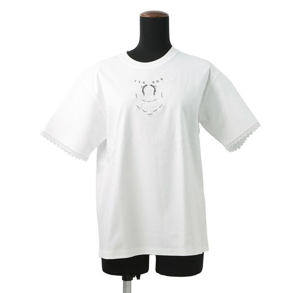 エルメス Tシャツ パルフロワ 刺繍入り マキシシャツ レディースサイズ36 HERMES トップス 白