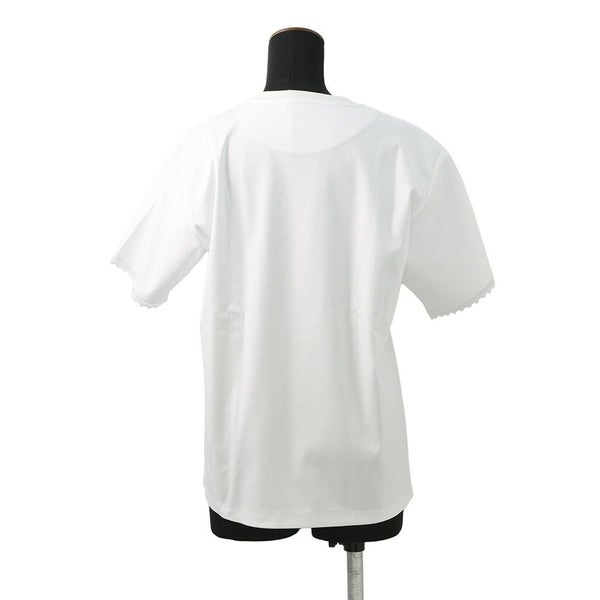 エルメス Tシャツ パルフロワ 刺繍入り マキシシャツ レディースサイズ36 HERMES トップス 白