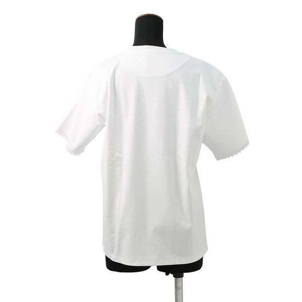 エルメス Tシャツ パルフロワ 刺繍入り マキシシャツ レディースサイズ36 HERMES トップス 白