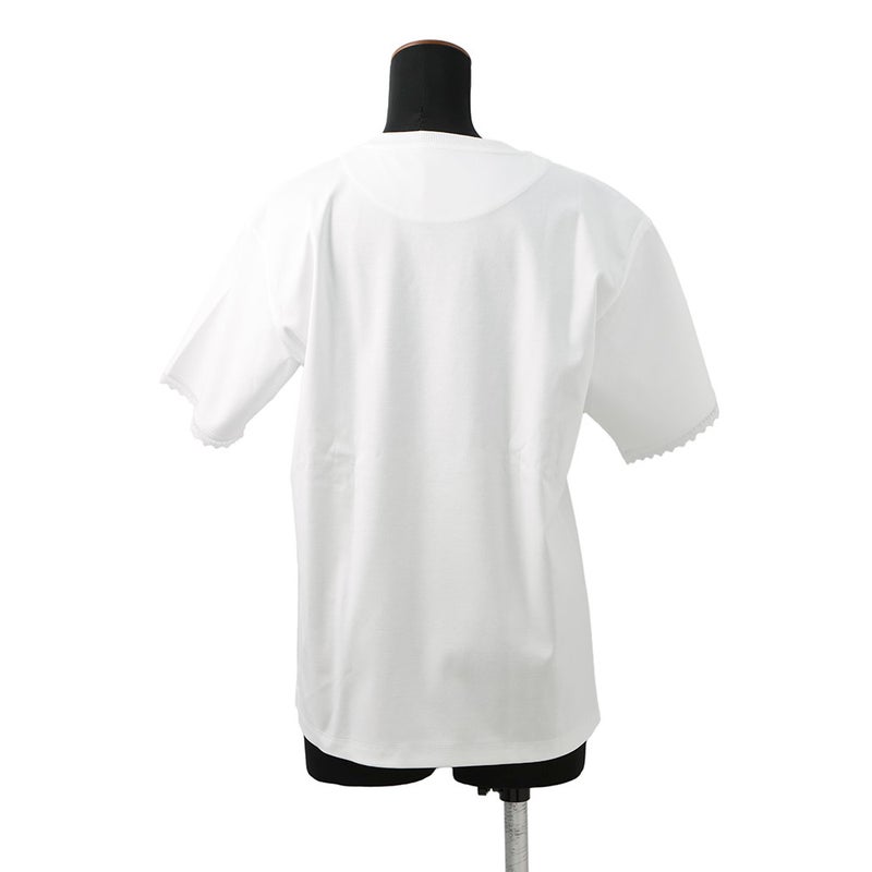 エルメス Tシャツ パルフロワ 刺繍入り マキシシャツ レディースサイズ36 HERMES トップス 白
