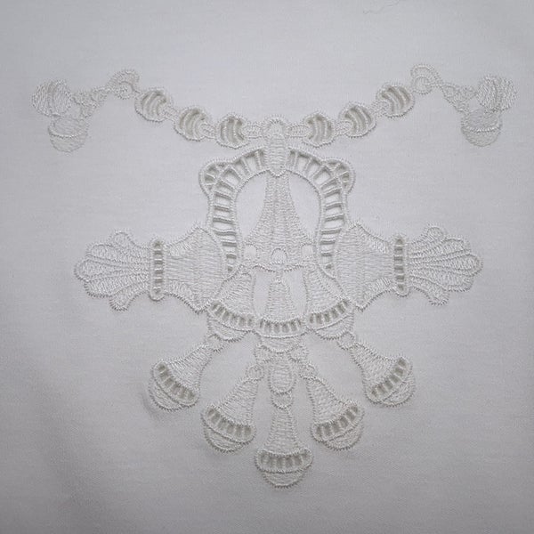 エルメス Tシャツ パルフロワ 刺繍入り マキシシャツ レディースサイズ36 HERMES トップス 白