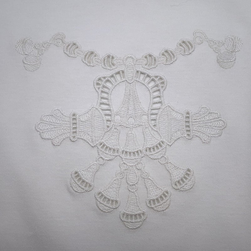 エルメス Tシャツ パルフロワ 刺繍入り マキシシャツ レディースサイズ36 HERMES トップス 白