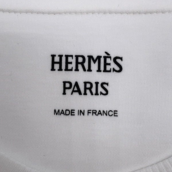 エルメス Tシャツ パルフロワ 刺繍入り マキシシャツ レディースサイズ36 HERMES トップス 白
