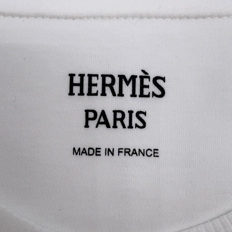 エルメス Tシャツ パルフロワ 刺繍入り マキシシャツ レディースサイズ36 HERMES トップス 白