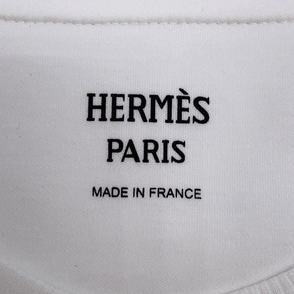 エルメス Tシャツ パルフロワ 刺繍入り マキシシャツ レディースサイズ36 HERMES トップス 白