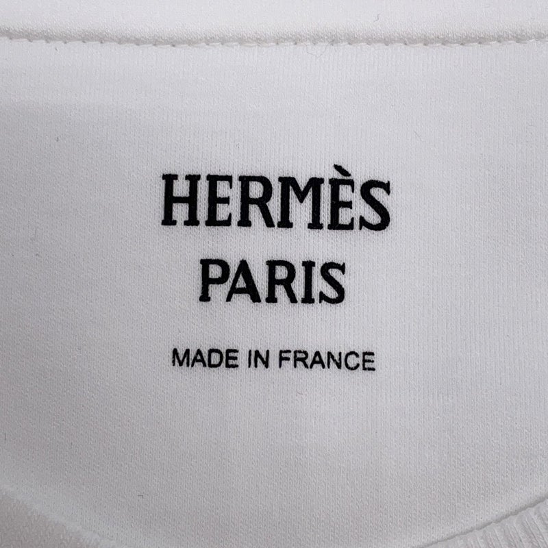 エルメス Tシャツ パルフロワ 刺繍入り マキシシャツ レディースサイズ36 HERMES トップス 白