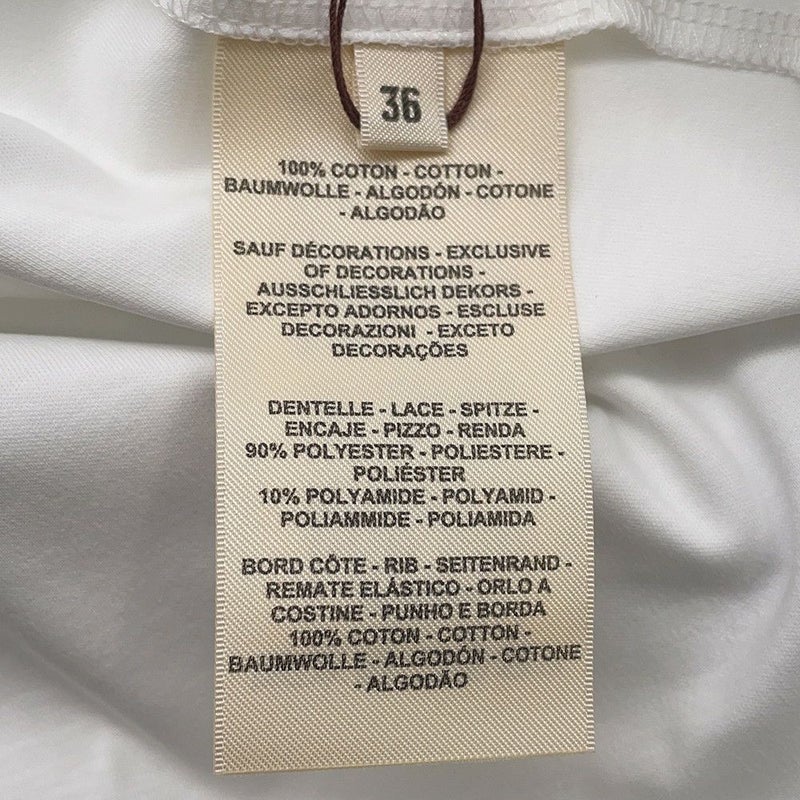 エルメス Tシャツ パルフロワ 刺繍入り マキシシャツ レディースサイズ36 HERMES トップス 白