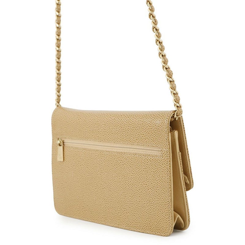 シャネル チェーンショルダーウォレット デカココ キャビアスキン A13509 CHANEL 財布