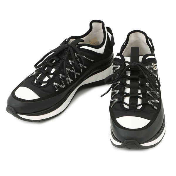 シャネル スニーカー ココマーク ファブリック メンズサイズ43 G46010 CHANEL 靴 黒