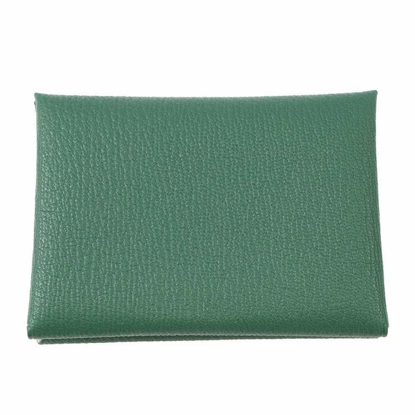 エルメス コインケース カルヴィ デュオ ヴェールヴェルティゴ/ミント/シルバー金具 シェブルミゾル W刻印