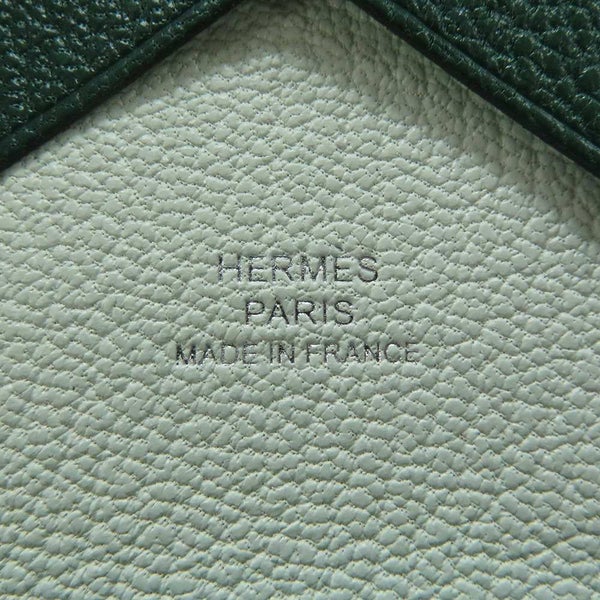 エルメス コインケース カルヴィ デュオ ヴェールヴェルティゴ/ミント/シルバー金具 シェブルミゾル W刻印