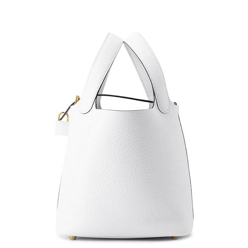 エルメス ハンドバッグ ピコタンロックPM ニューホワイト/ゴールド金具 トリヨンクレマンス K刻印 HERMES トートバッグ 白