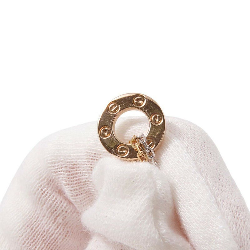 カルティエ ネックレス LOVE ネックレス ダイヤモンド 6P 計0.01ct K18PG/K18WG B7219700 ラブサークル スリーフープ ペンダント