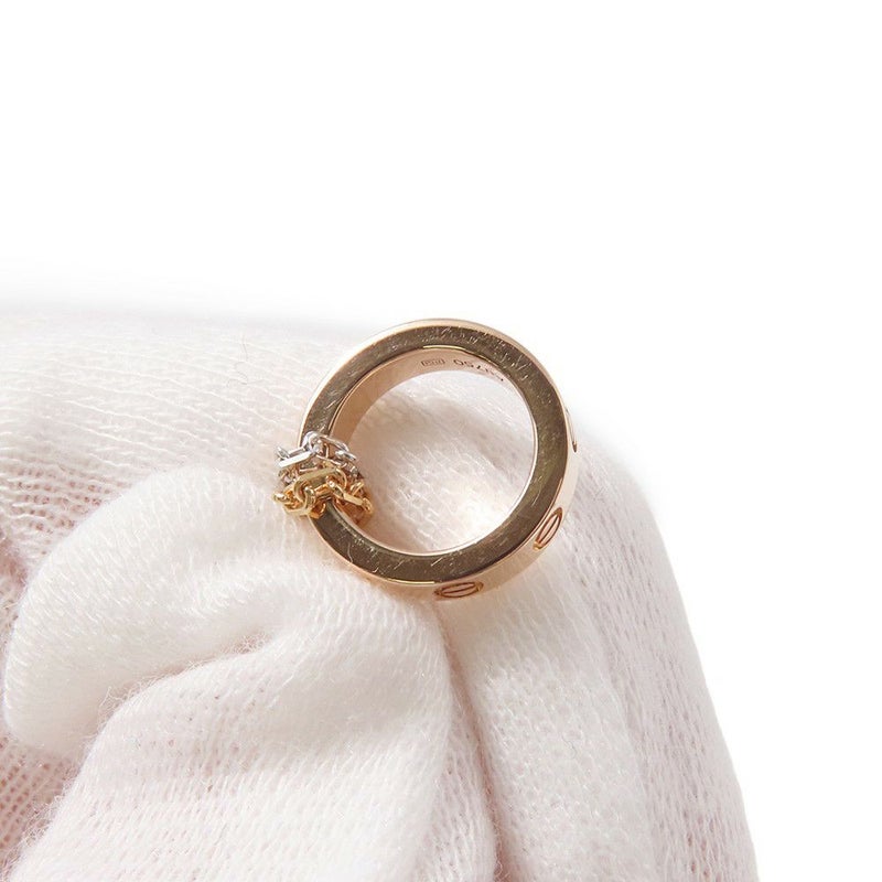 カルティエ ネックレス LOVE ネックレス ダイヤモンド 6P 計0.01ct K18PG/K18WG B7219700 ラブサークル スリーフープ ペンダント