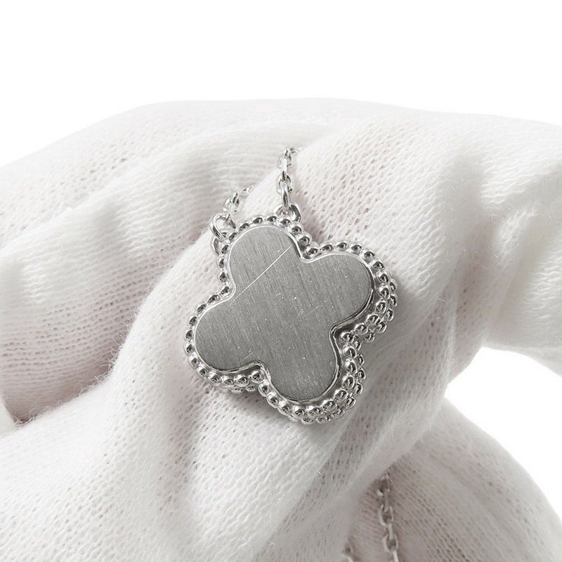 ヴァンクリーフ&アーペル ネックレス ヴィンテージ アルハンブラ セラドングリーン ダイヤ 1P K18WG VCARP9RU00 2022年ホリデー