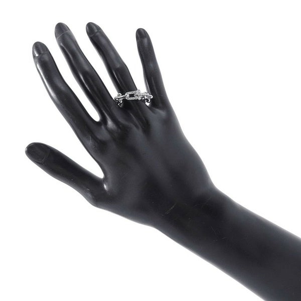 ティファニー リング ハードウェア スモール リンク リング ダイヤモンド 計0.26ct K18WG サイズ約12号 72669290 Tiffany&Co. 指輪