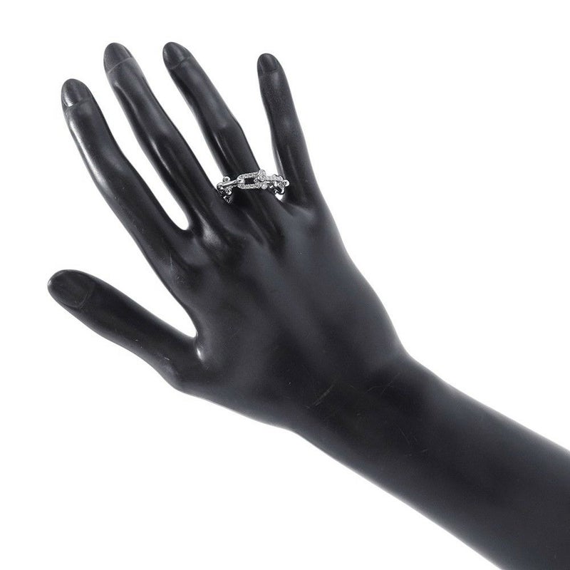 ティファニー リング ハードウェア スモール リンク リング ダイヤモンド 計0.26ct K18WG サイズ約12号 72669290 Tiffany&Co. 指輪