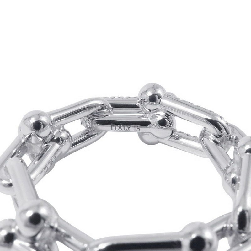 ティファニー リング ハードウェア スモール リンク リング ダイヤモンド 計0.26ct K18WG サイズ約12号 72669290 Tiffany&Co. 指輪