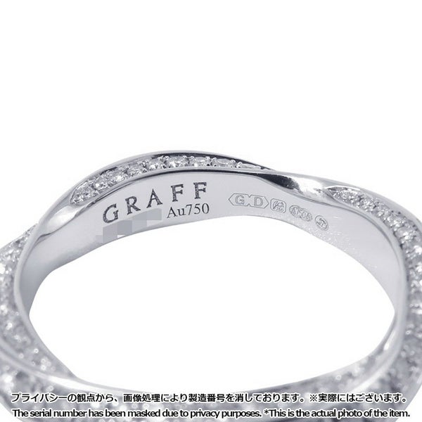 グラフ リング スパイラル パヴェ ダイヤモンド バンド ダイヤ 計1.00ct K18WGホワイトゴールド サイズ約7号 RGR782 GRAFF 指輪