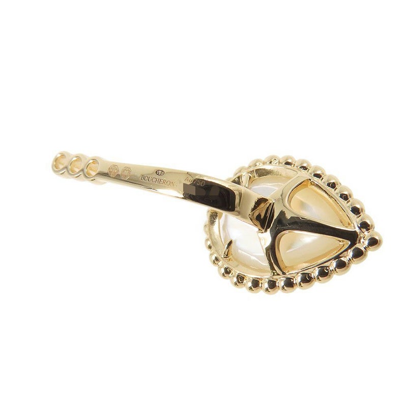 ブシュロン ピアス セルパンボエム 2モチーフ スタッズ マザーオブパール 1P 1.50ct/1P 1.50ct ダイヤ 8P 計0.16ct/8P 計0.16ct K18YG